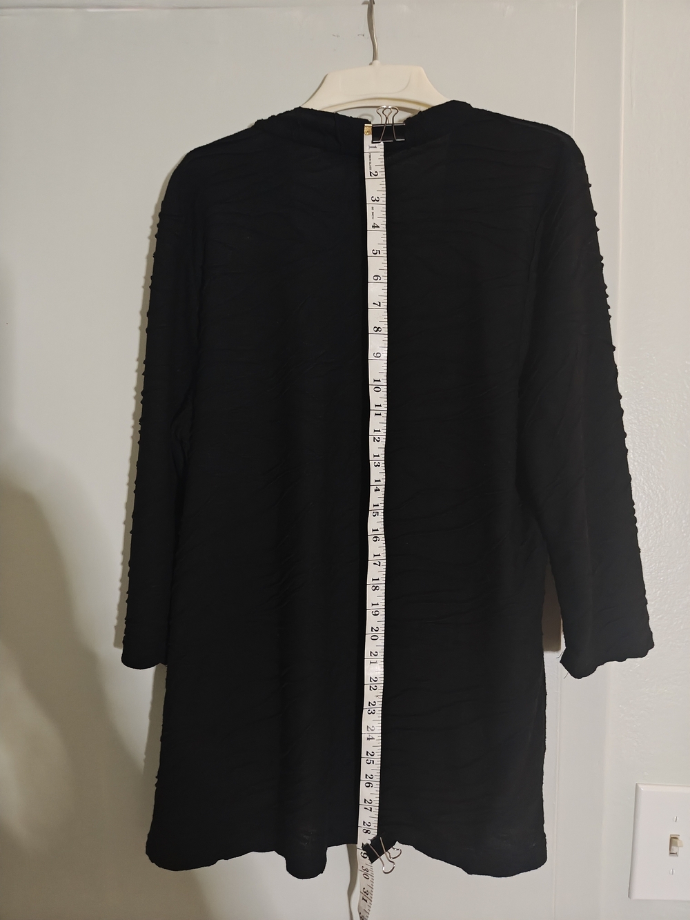 JM Collection Black Textured Long Sleeve Jacket Size large
